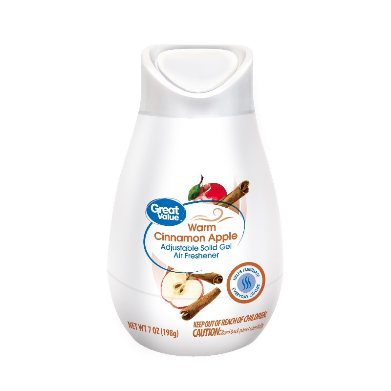 (6 pack) Adjustable Solid Gel Cone Air Freshener, Warm Cinnamon Apple, 7 oz