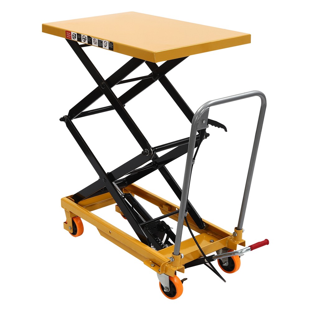 Single Scissor Hydraulic Lift Table, With Locking Wheels For Handling New