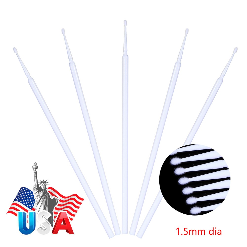 White Microbrush Micro Brush Applicator Tips 1.5mm Dental
