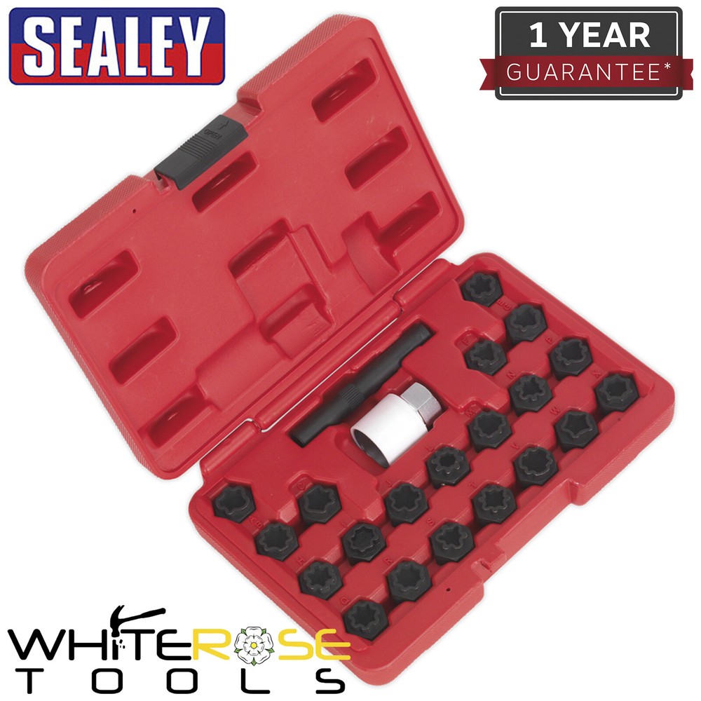 Sealey Locking Wheel Nut Key Set 22pc Audi Garage Storage Case