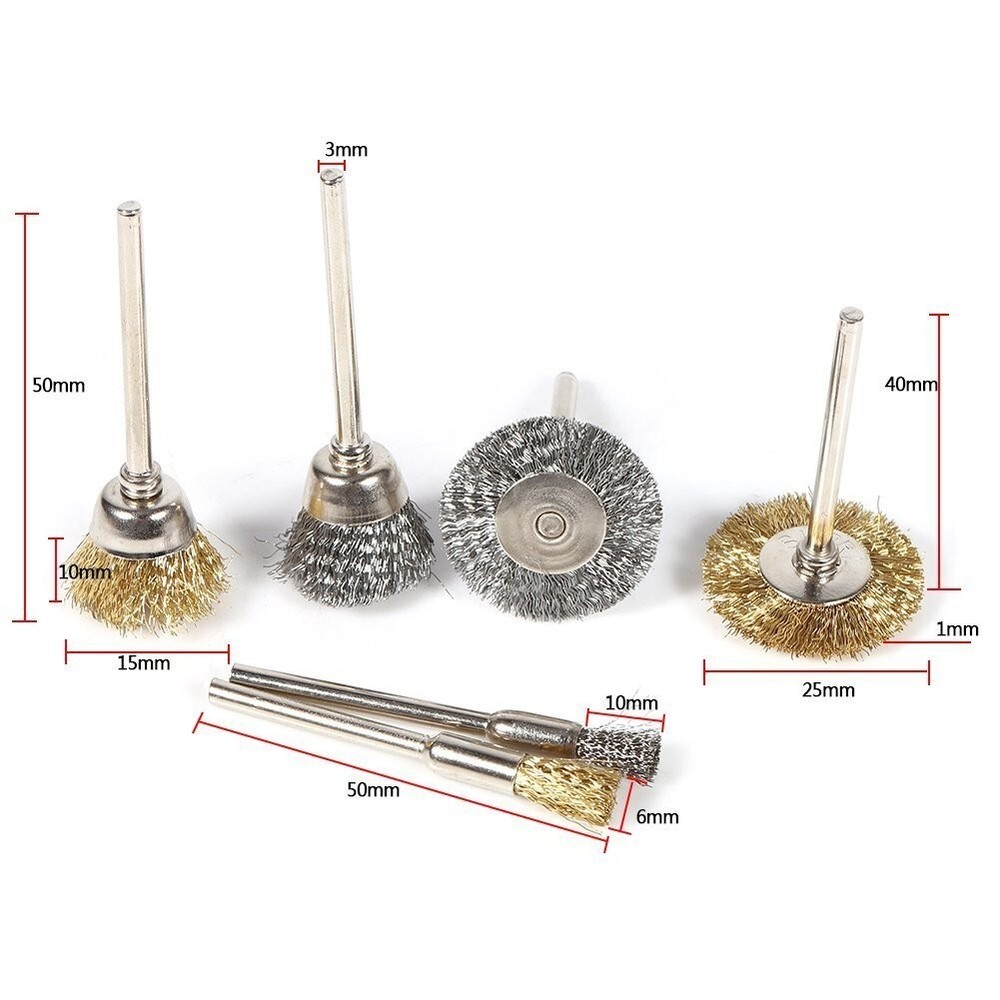 Comprehensive 36Pc Brush Kit for Rust Removal and Surface Polishing - Heavy Duty