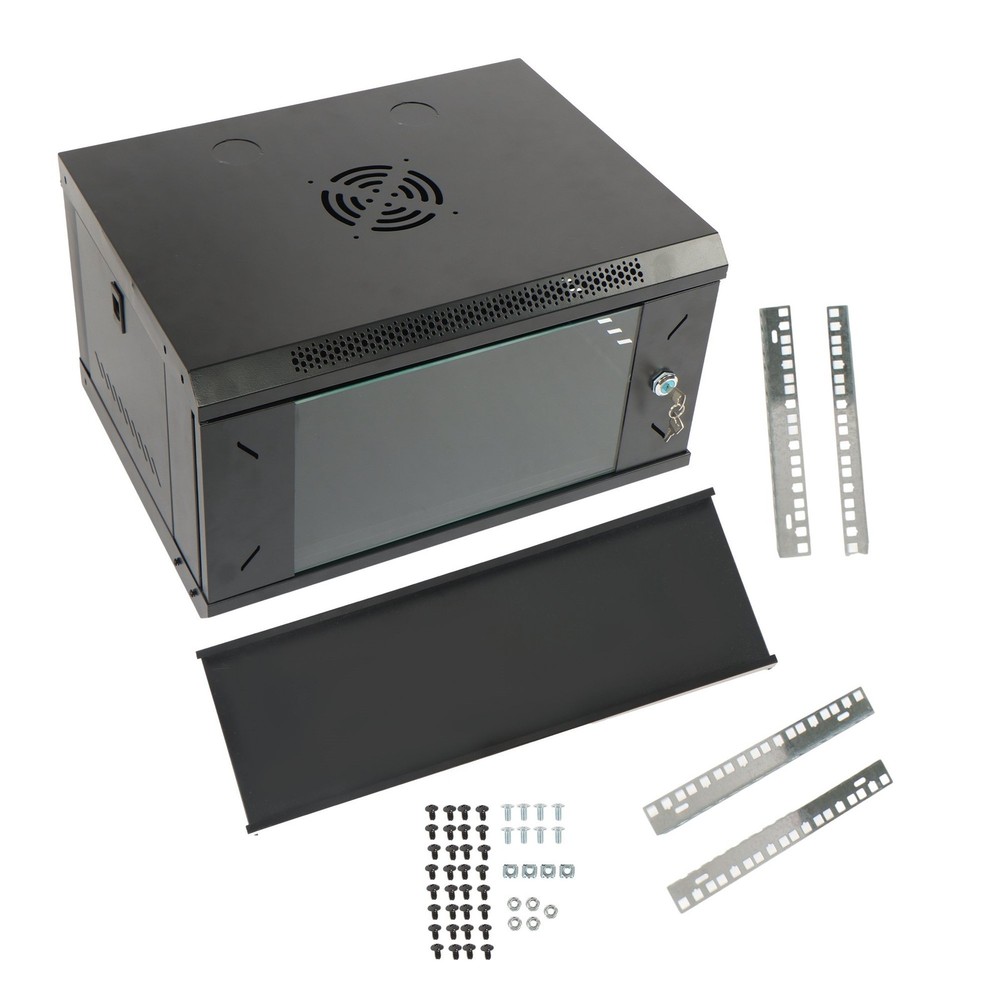 6U 15.5" Deep Server Rack Cabinet Wall Mount w/Door Lock for Secure Networking