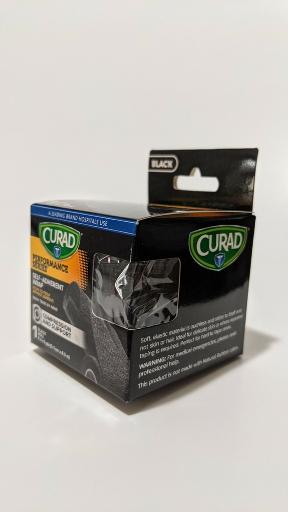 CURAD Performance Series Self Adherent Wrap Black 2"x5 yds. 3 pack