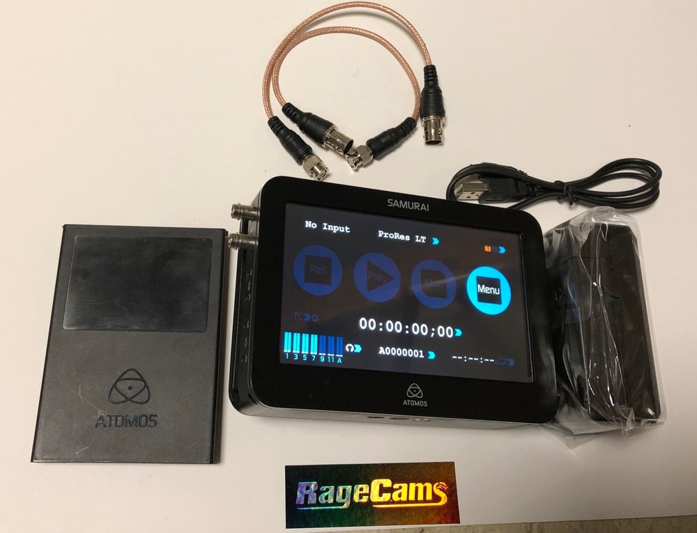 Atomos Samurai HD-SDI Recorder Includes 128GB Solid State Drive Battery+Charger