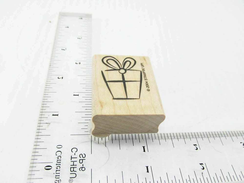 A Present Is Another Gift Wrapped Box Rubber Stamp - Stamp Set B424