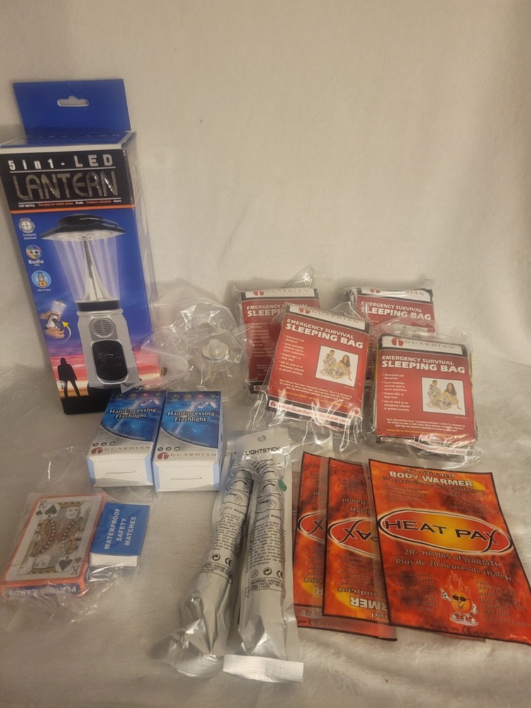 Survival Kit Emergency Backpack Bag Multiple Pockets Sections Complete New