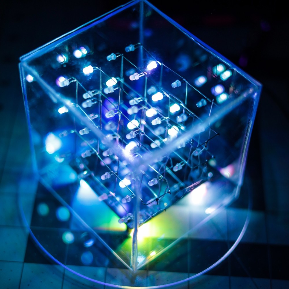 3D LED Cube 4x4x4 With Acrylic Case *Completed* 3MM Diode LED