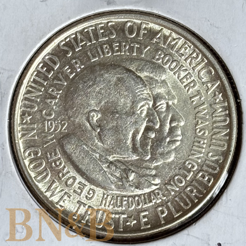 1952 Washington Carver Commemorative Half Dollar UNC #E102