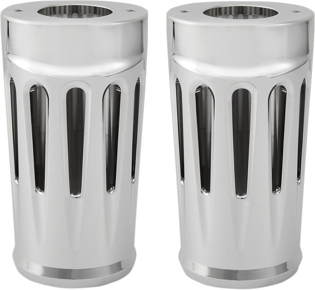 Arlen Ness Deep Cut Fork Boot Covers Chrome #20-032 Harley Davidson