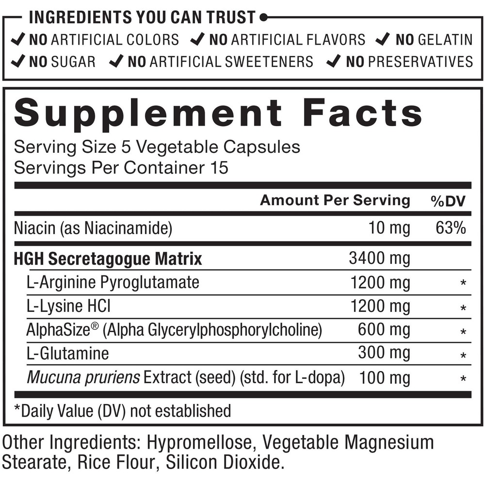 Force Factor Prime HGH Secretion 75 Count (Pack of 2), Red (Packaging)