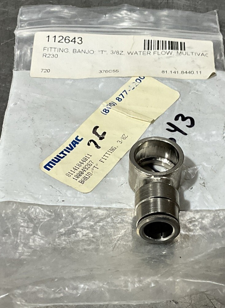 NOS Surplus Multivac 81141844011 Fitting Banjo