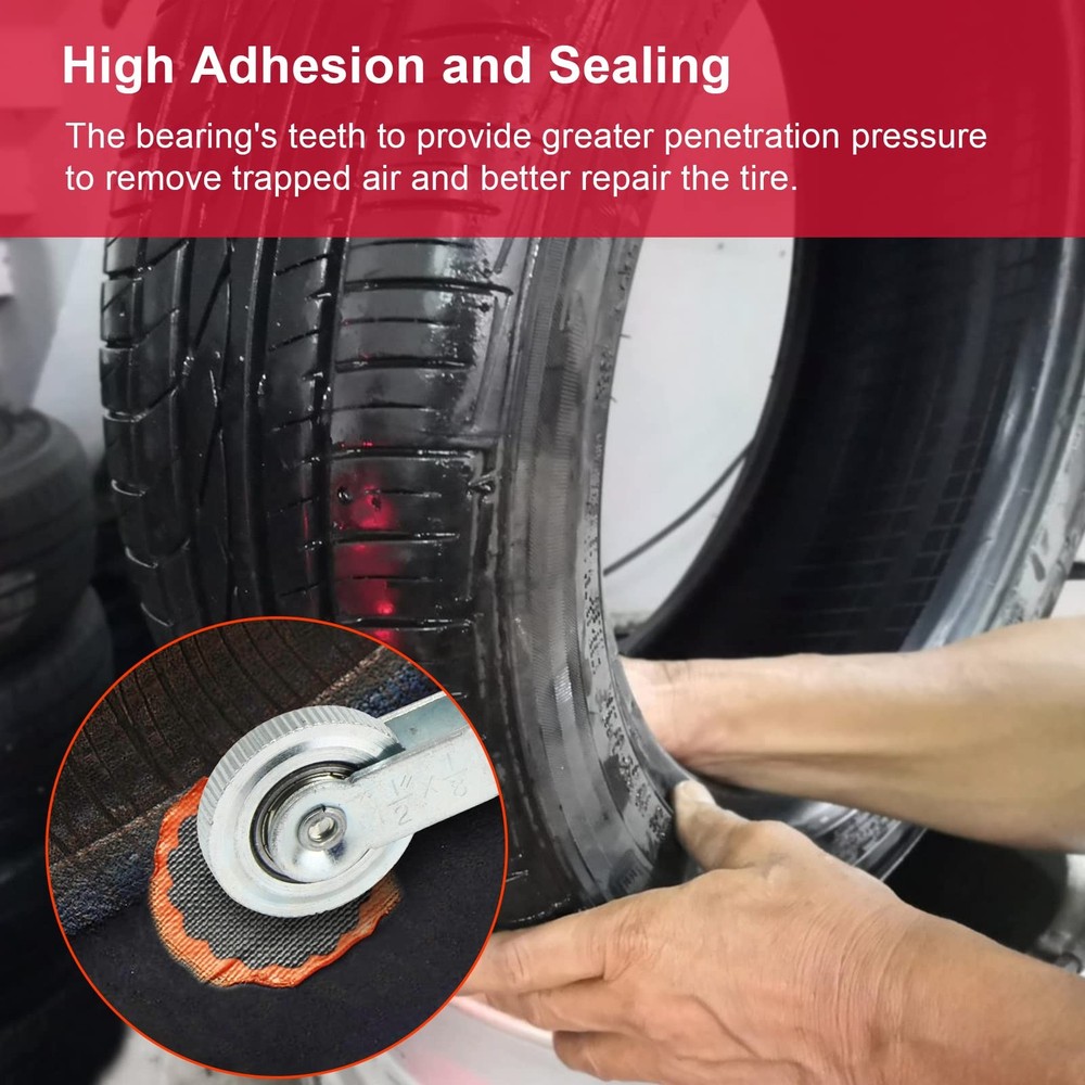 Anglekai 2Pcs Tire Repair Patch Tools, Strong Roller Kit/Repair...