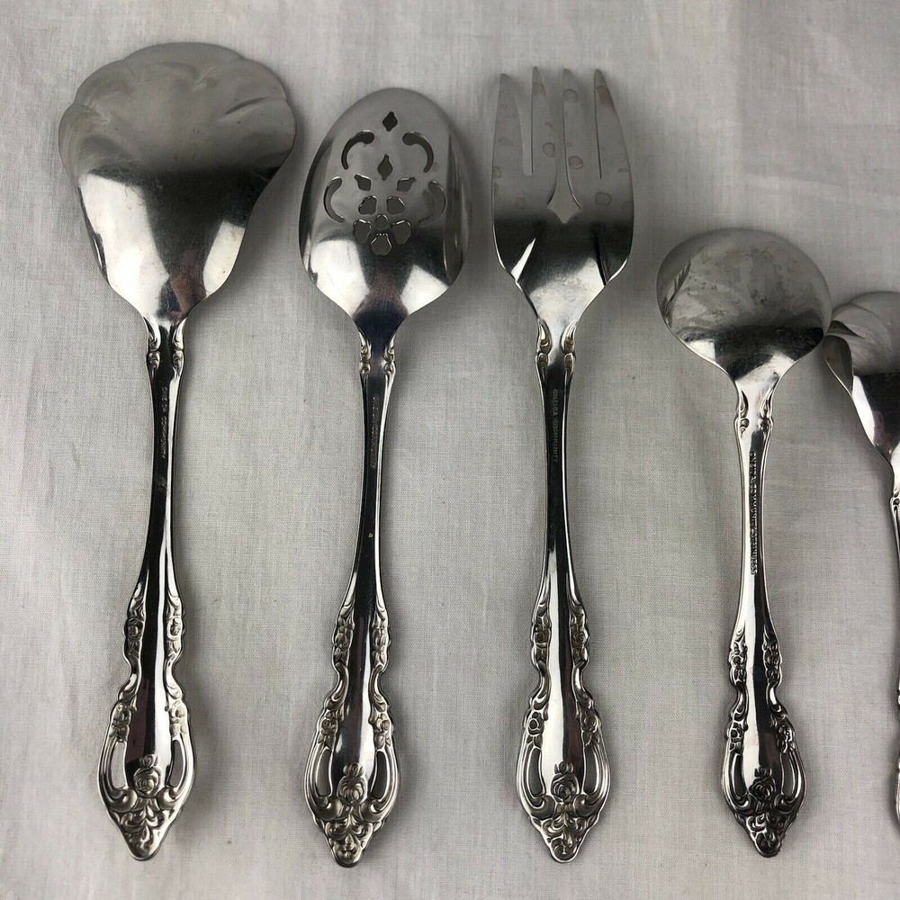 Oneida Community Brahms Stainless Flatware 7 Serving Pc Sauce Ladle Meat Fork
