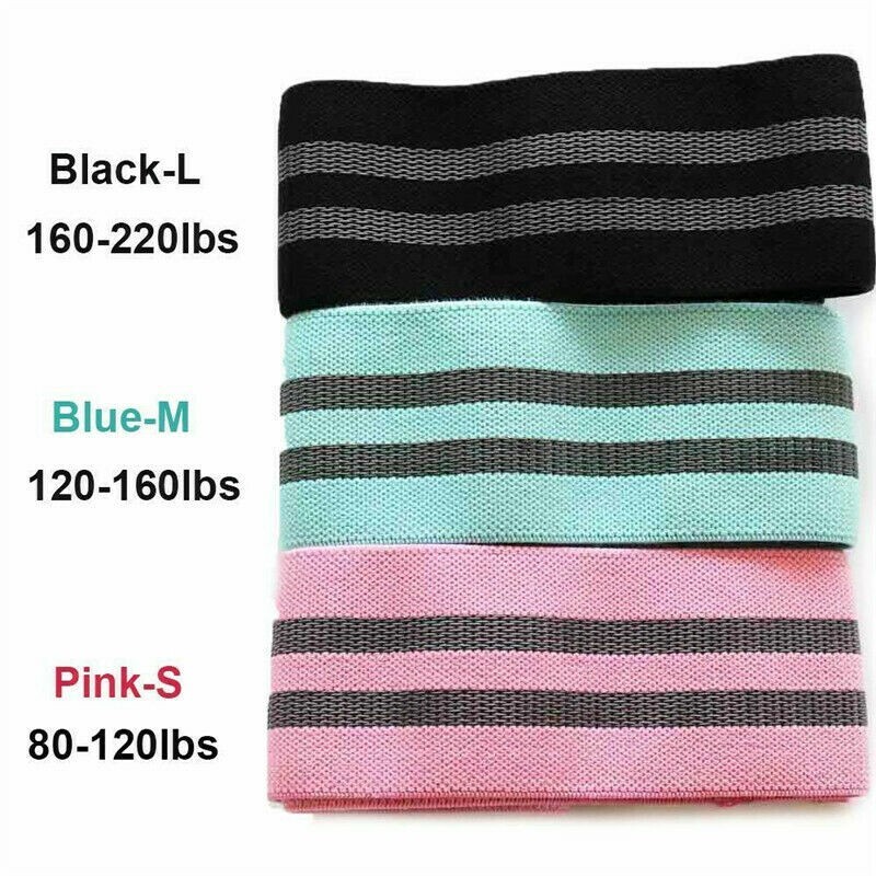 Hip Pull Belt Glute Circle Strength Training Bands Resistance Non Slip 3pcs/kit