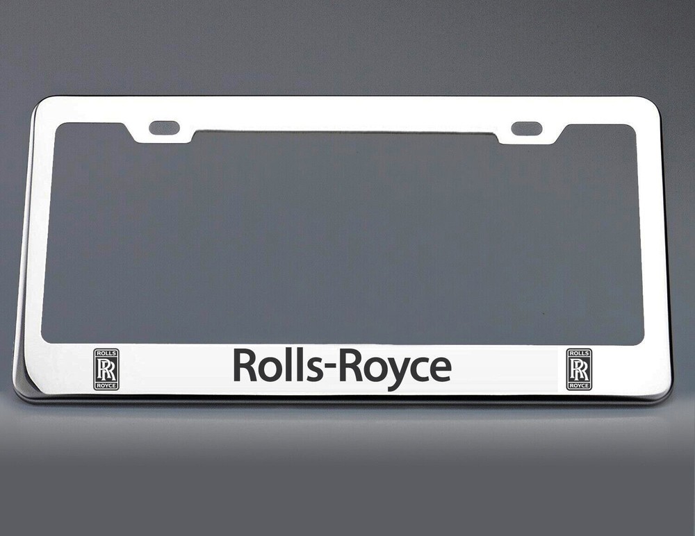 Rolls-Royce License Plate Frame Stainless Steel with Laser Engraved