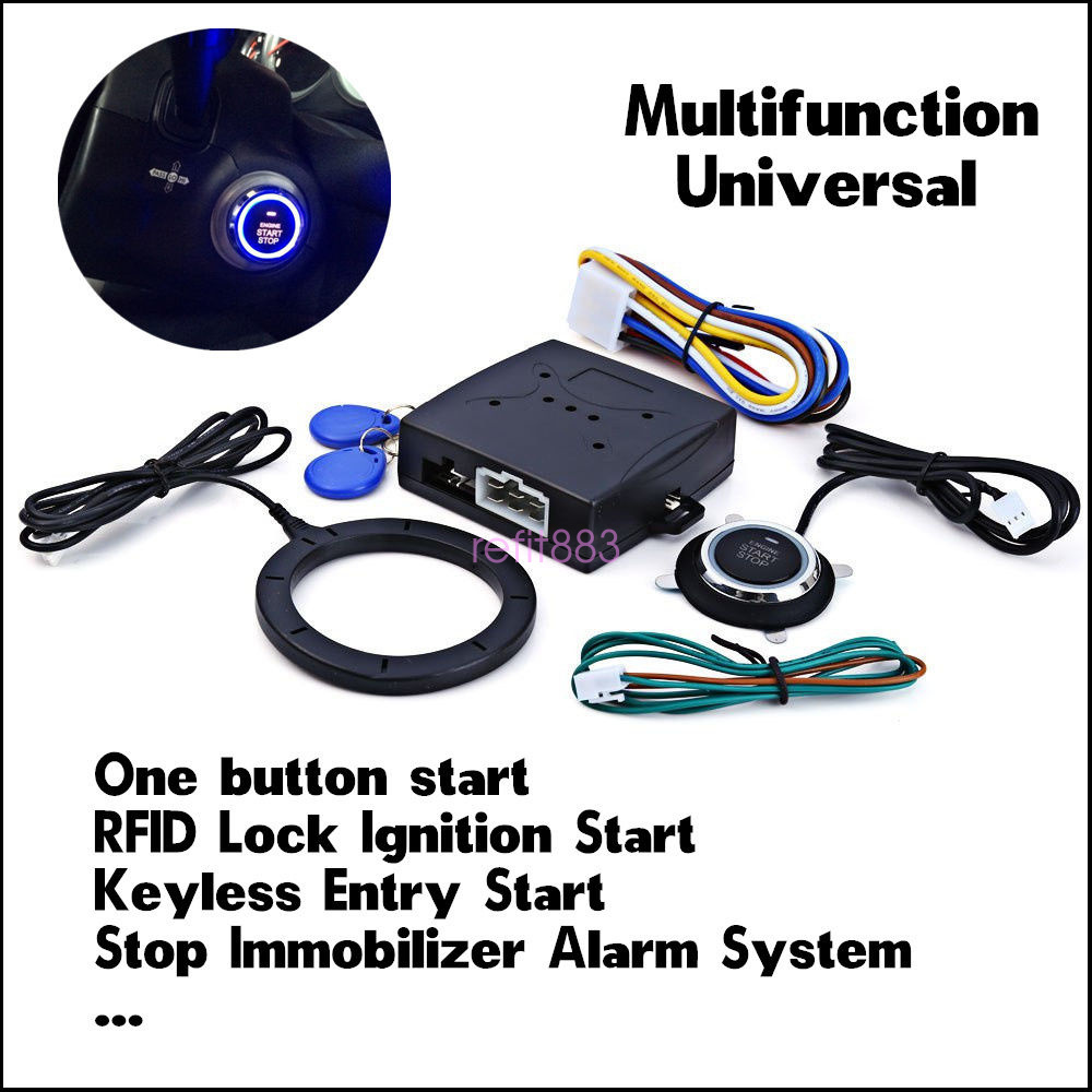 Car SUV Engine Push Start Button RFID Lock Ignition Starter Driving Security Kit