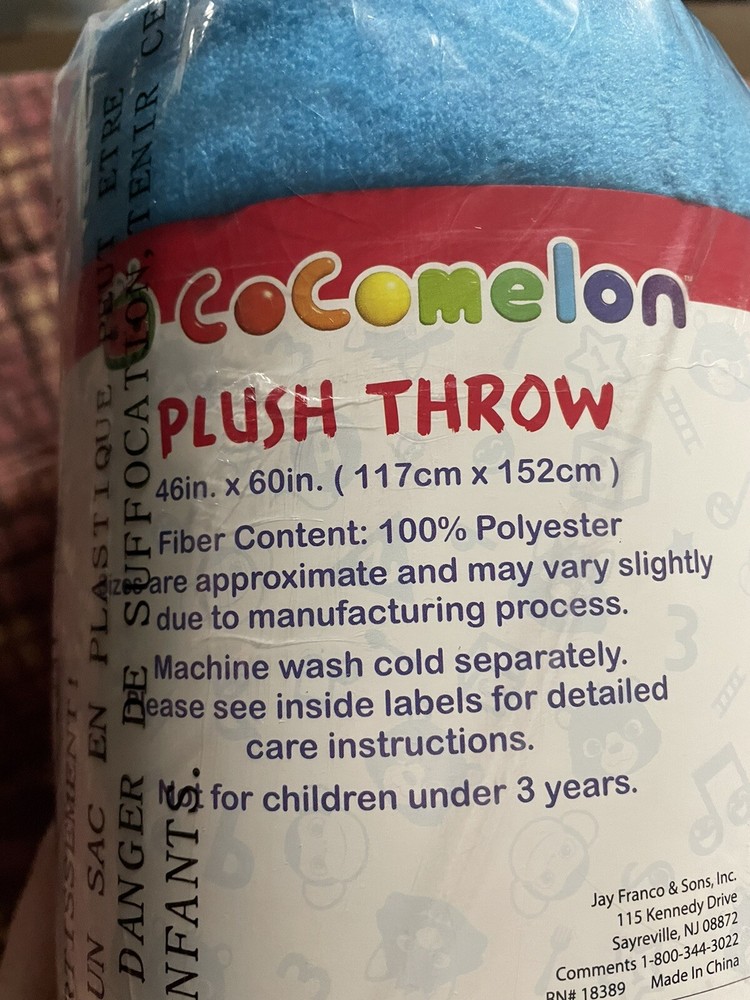 Cocomelon Super Soft Plush Throw Blanket 46" x 60" NEW