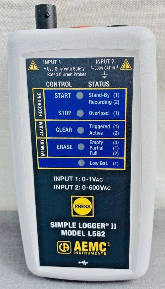 AEMC Instruments L562 - 2-Channel Voltage and Current Simple Logger II.