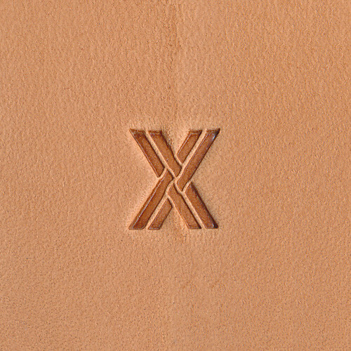 Border Double X Weave E337 Leather Stamp