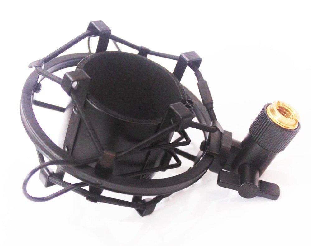 Black Universal Microphone Shock Mount for Large Diameter Diameter 48-51mm Co...