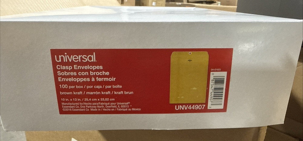 UNIVERSAL Kraft Clasp Envelope 10 x 13 Brown  100/Box