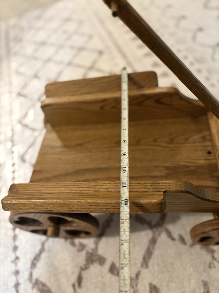 Vintage Solid Wooden Wagon/ Pull Toy/ Decor Wagon