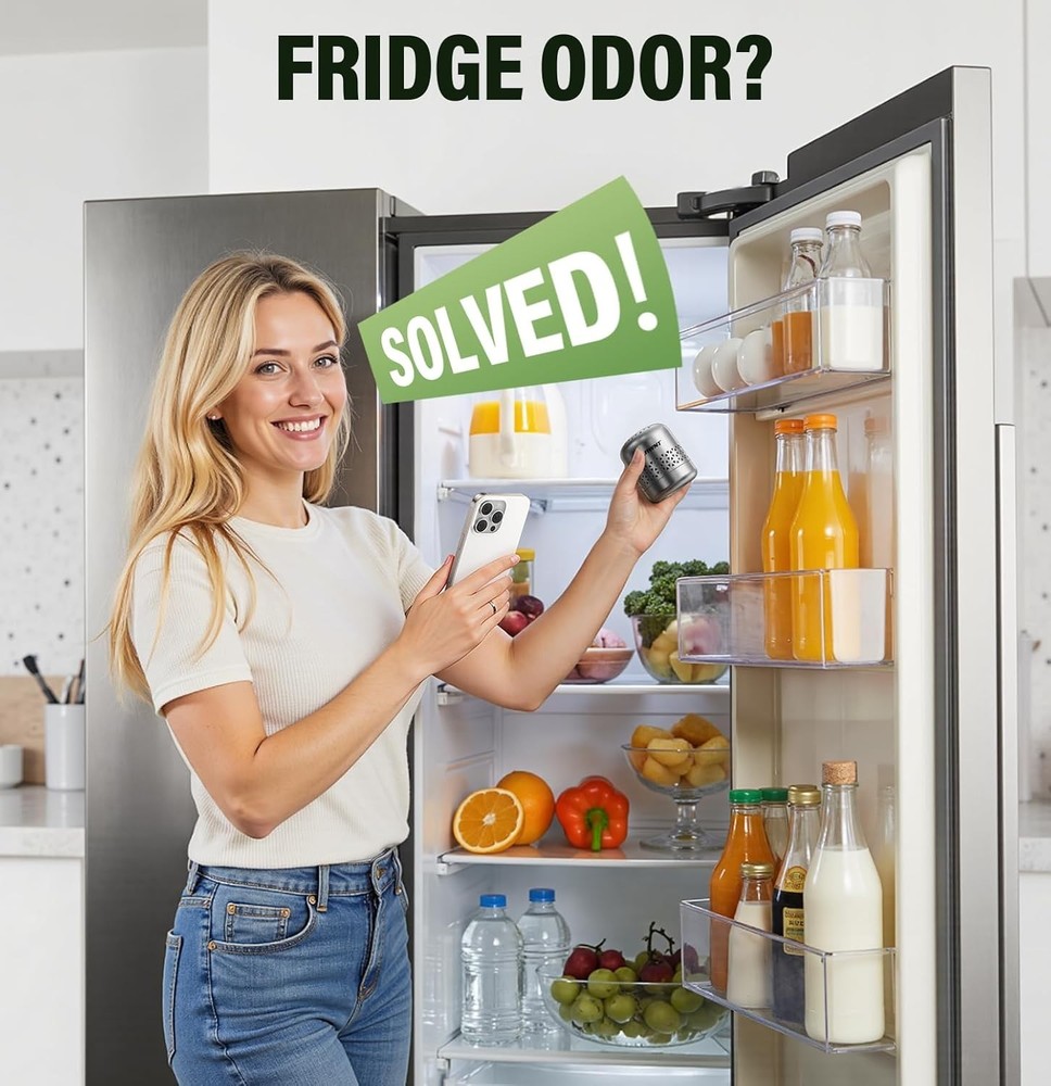Fridge Deodorizer, 10- Odor Eliminator for Refrigerator & Freezer, No Baking ...