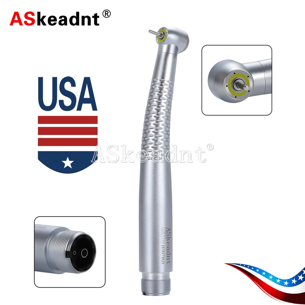Fiber Optic LED E-generator Shadowless Ring Handpiece Ceramic Bearing 2Holes USA