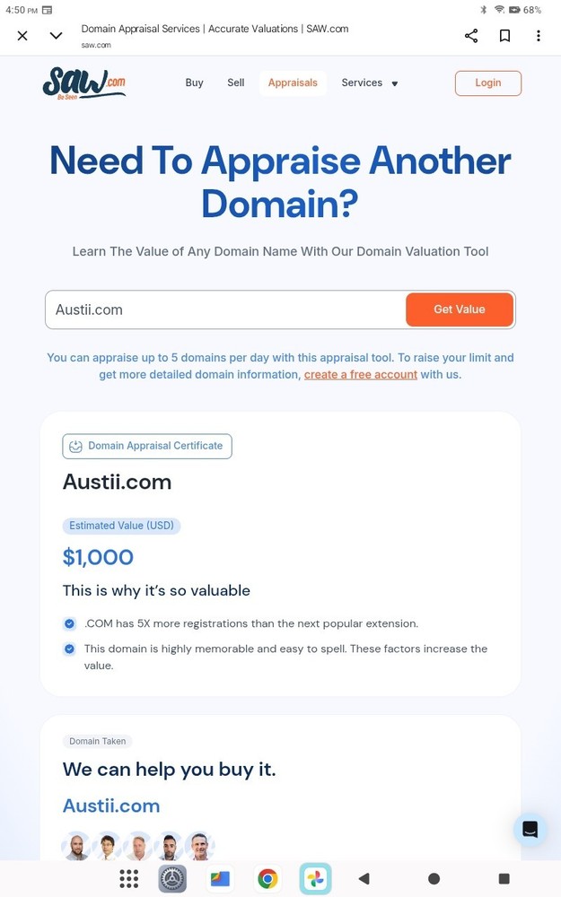 💥💥AUSTII.COM DOMAIN NAME VALUED AT $2000.00-$80,266.00