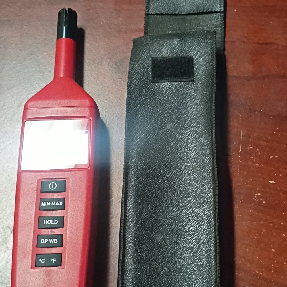 Amprobe THWD-3 Digital Thermometer Hygrometer with Case, Digital Display