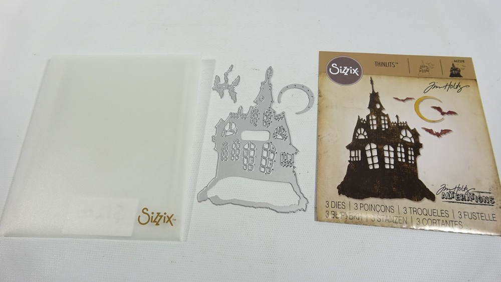 2017 Tim Holtz Sizzix Thinlits Haunted House Halloween Dies #662378