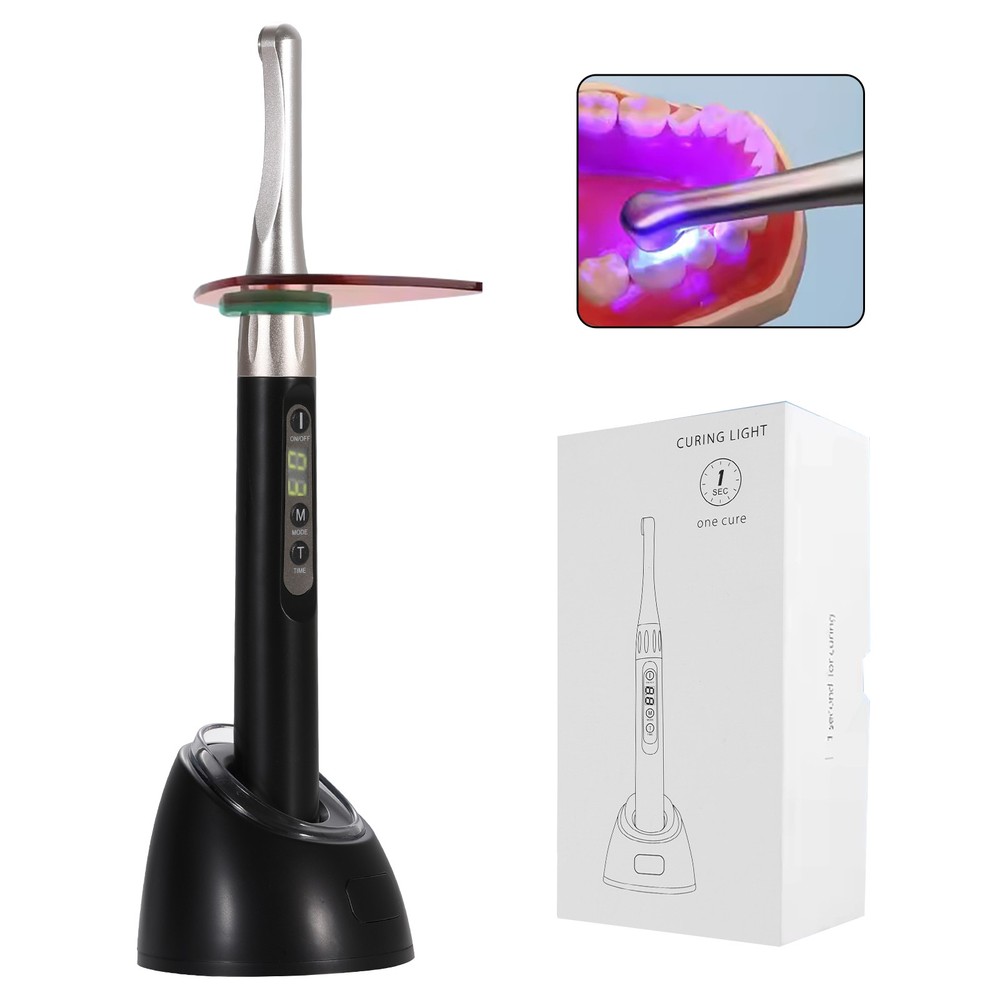 Dental Wireless LED Curing Light Lamp 1 Second Curing Plus iLED 2500mw/cm²