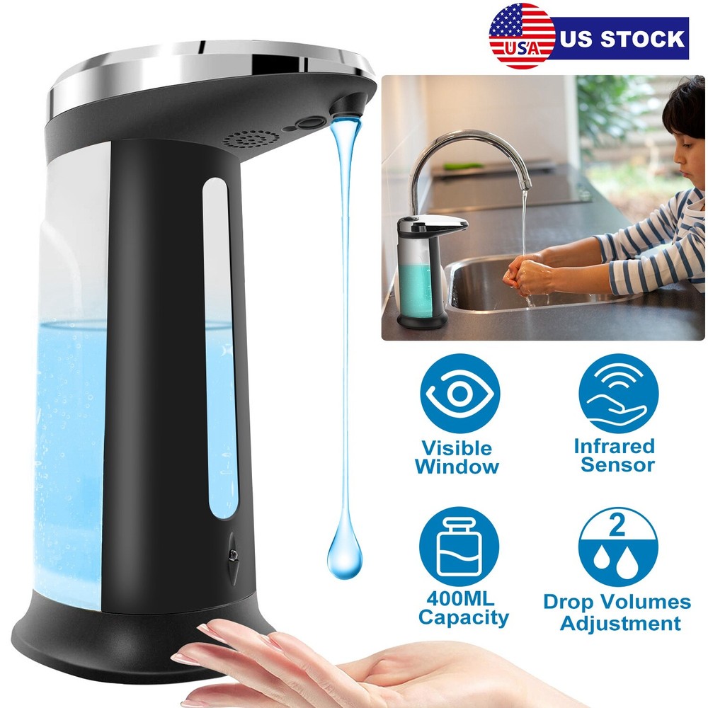 Automatic Soap Dispenser Hands-Free Sensor Touchless Refillable Hand Gel Desktop