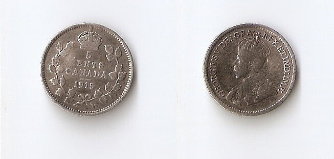 Canada 5 cents 1915