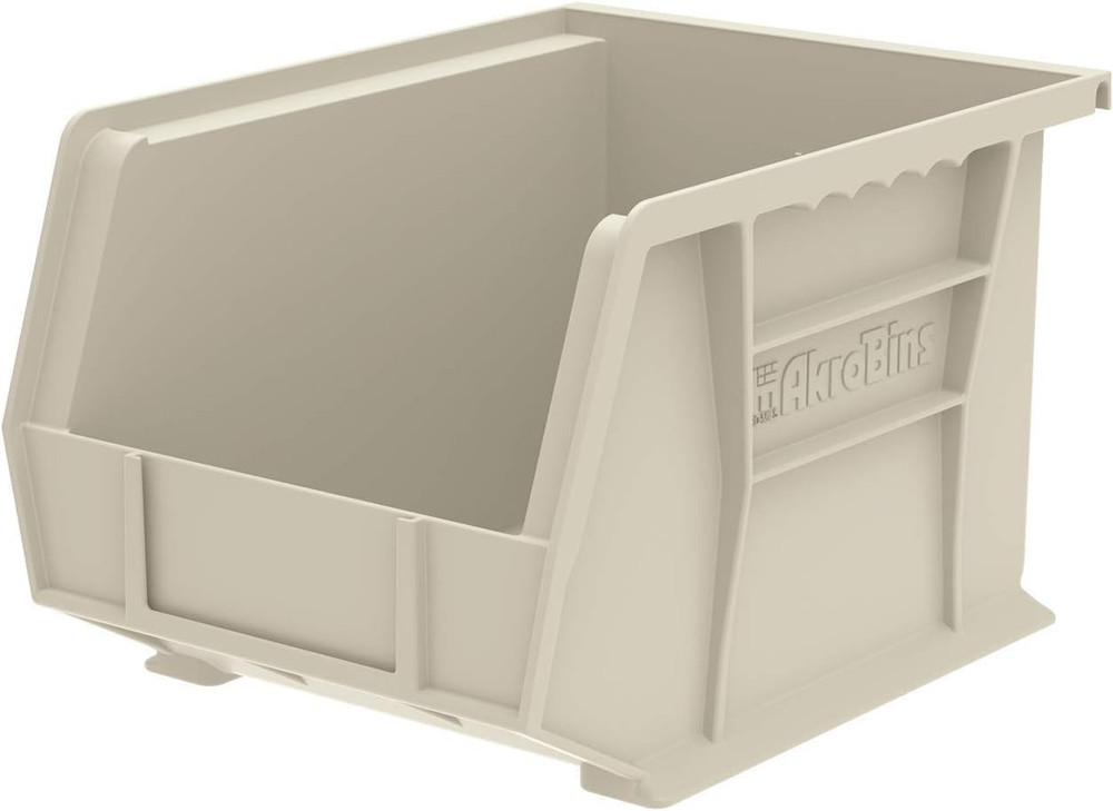 30239 Akrobins Plastic Storage Bins, Space-Saving Stackable Bins for Garage, Pan