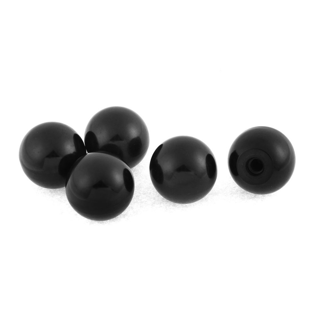 Handle Controls Levers Ball Knob Black 40mm Diameter M8 Thread 5Pcs