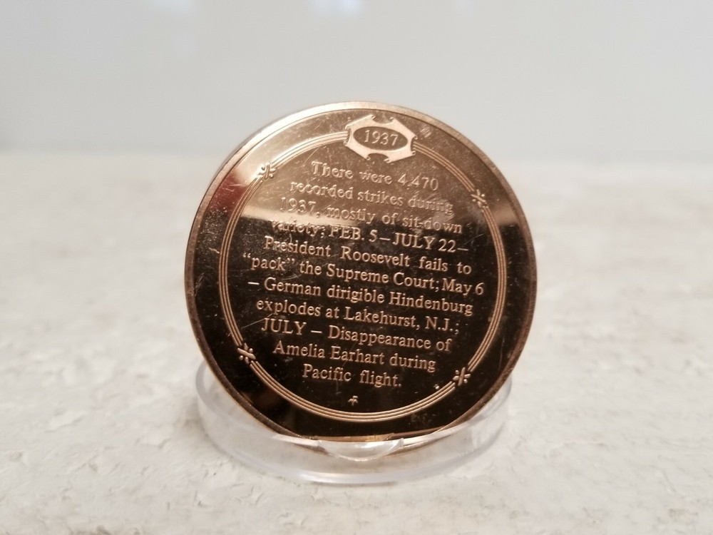 1937 - Year of Sit-Down Strikes Challenge Coin