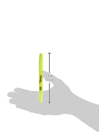 Sharpie Pocket Style Highlighters, Chisel Tip, 12 Count (Pack of 1), Yellow