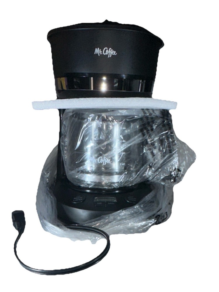 Mr. Coffee 5-Cup Programmable Filter Coffee Maker Black Pause-and-Serve Digital
