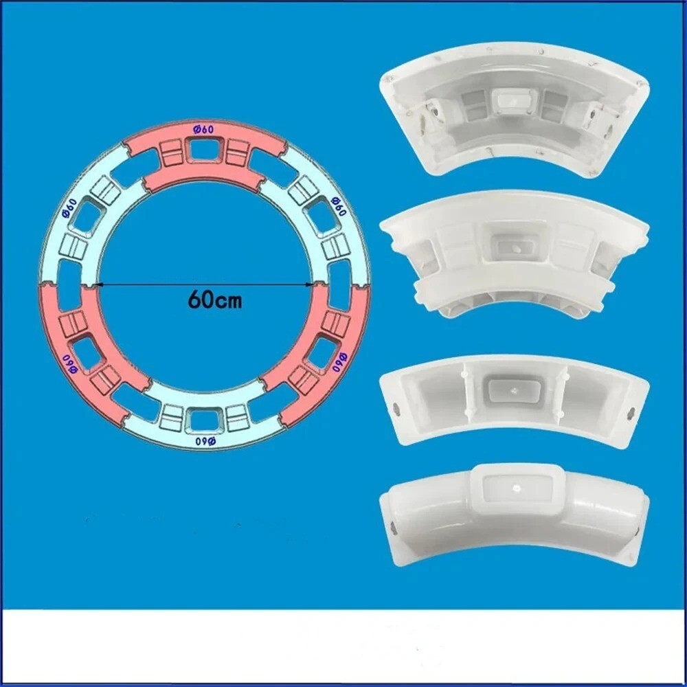Round Concrete Block Bricks Plastic Mold Set Ground Circle Module DIY Mould
