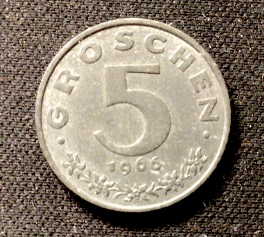 1966 Austria 5 Groschen! ENN Coins