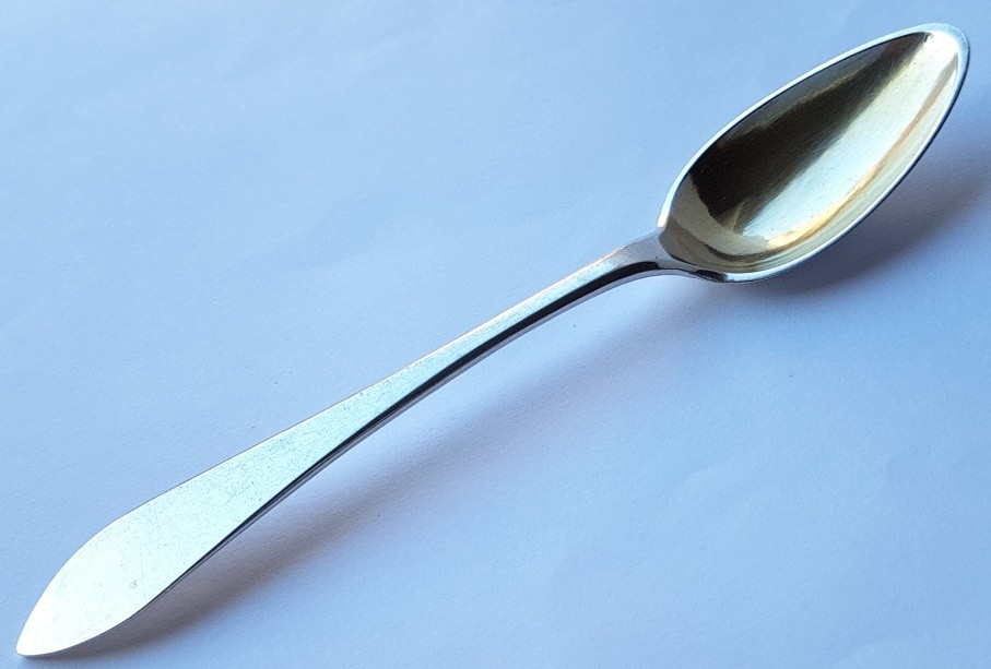 1. By 2. Teaspoon / - / Spoon, Silver, Um 1850 K312