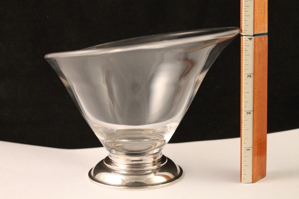 Frank M Whiting & Co Sterling Silver Glass Candy bowl