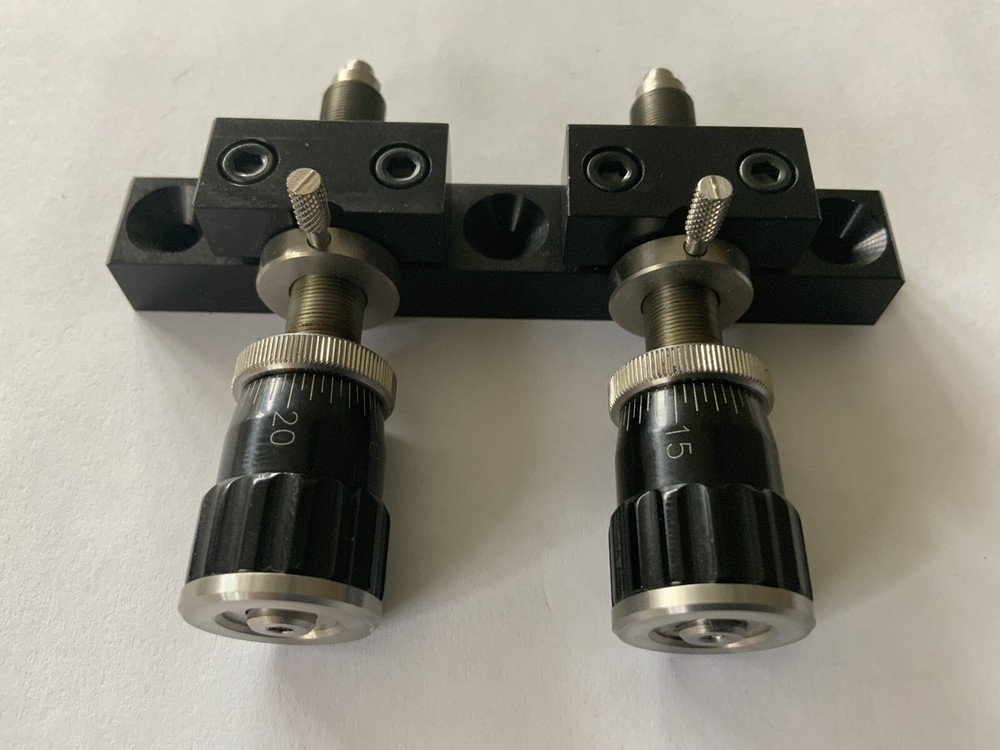 Dual Single Axis Precision Micro Position Units With Mounting Blocks