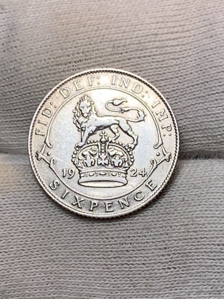 1924 Great Britain 🇬🇧 Silver Six 6 Pence (A2021)