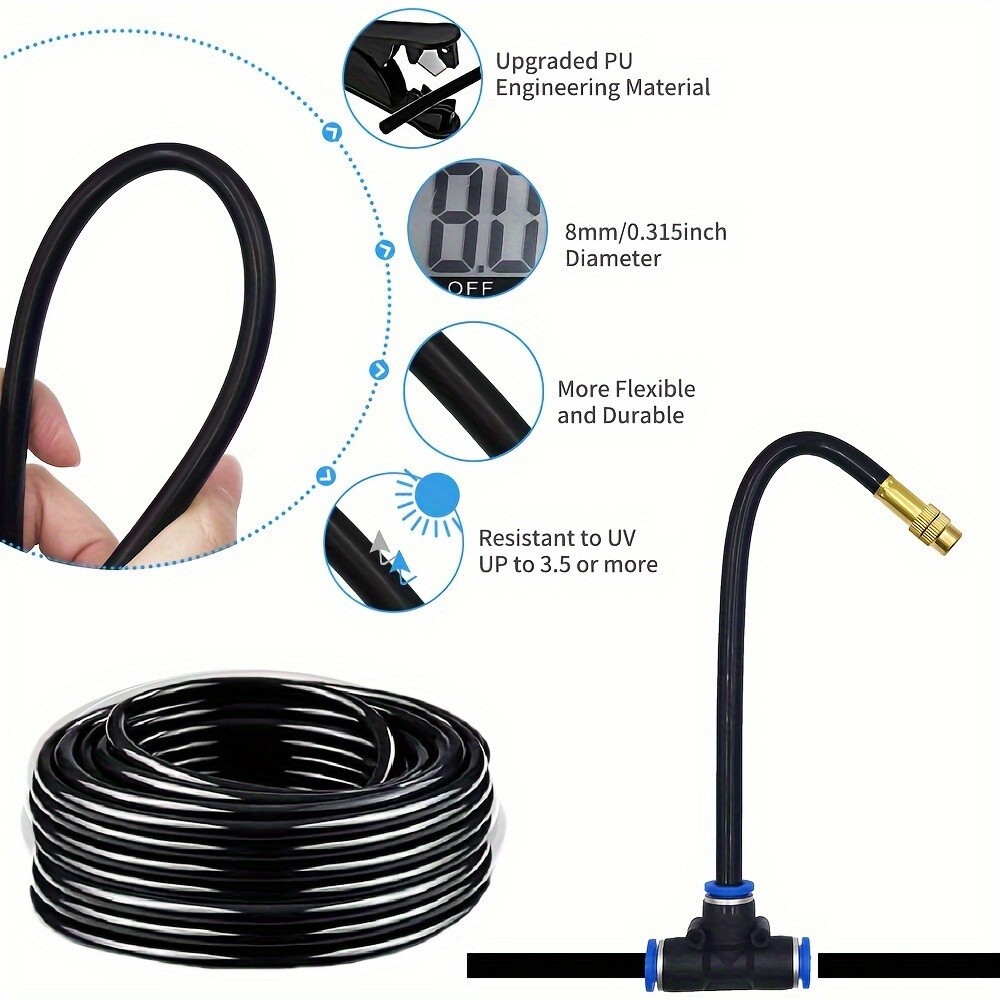 65ft Adjustable Drip Irrigation System Automatic Plant Garden Irrigation System
