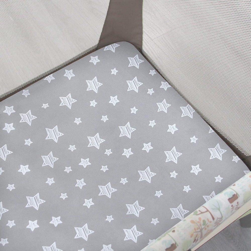 Pack and Play Sheets, 2 Pack Mini Crib Sheets, Stretchy Playard Fitted Sheet,