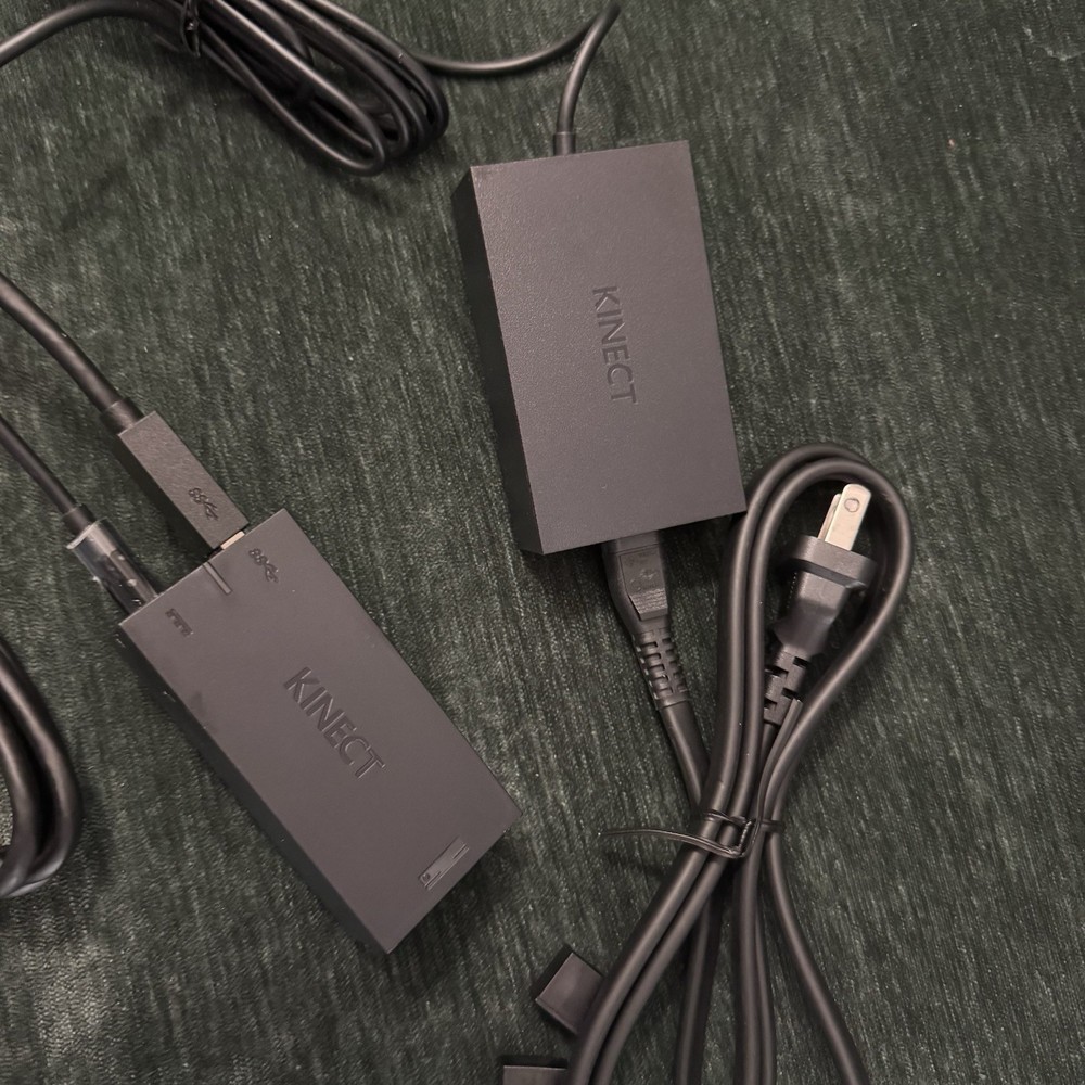 Microsoft Kinect Sensor Lot, 2 Kinect sensors and adapter. untested