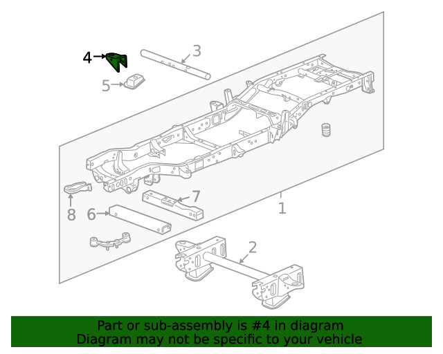 Genuine GM Driver Side Radiator Side Mount Bracket 15854868