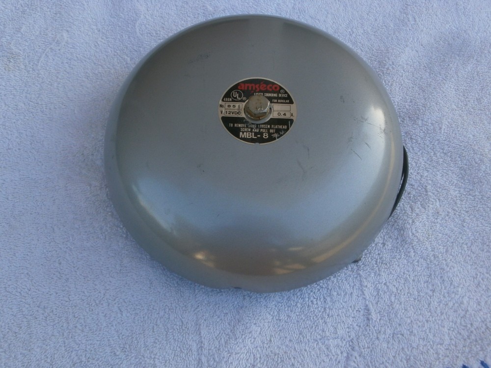 12 Volt DC Electric Bell, Security Item, Bench Tested